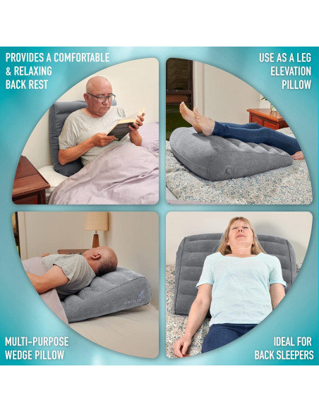 Almohada Inflable en Cuña Circa Air - Soporte para Reflujo Almohada Inflable en Cuña Circa Air - Soporte para Reflujo