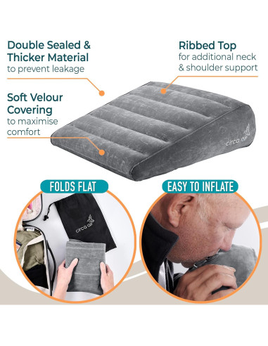 Almohada Inflable en Cuña Circa Air - Soporte para Reflujo