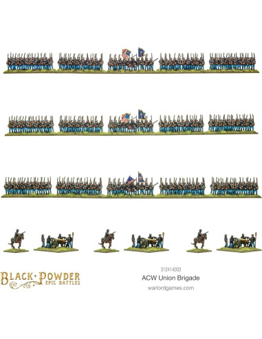Miniaturas Warlord Games Brigada de la Unión 28mm Sin Pintar