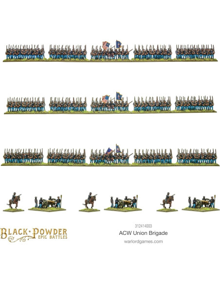 Miniaturas Warlord Games Brigada de la Unión 28mm Sin Pintar Miniaturas Warlord Games Brigada de la Unión 28mm Sin Pintar