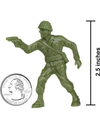 Figuras de Soldados BMC Clásico Verde OD - 40 Piezas