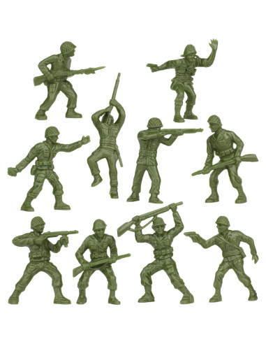 Figuras de Soldados BMC Clásico Verde OD - 40 Piezas