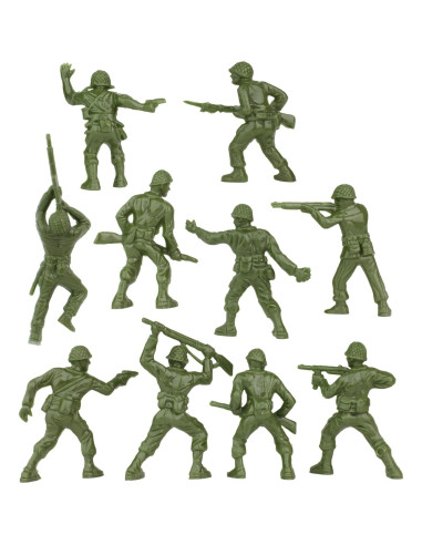 Figuras de Soldados BMC Clásico Verde OD - 40 Piezas