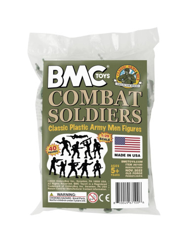 Figuras de Soldados BMC Clásico Verde OD - 40 Piezas