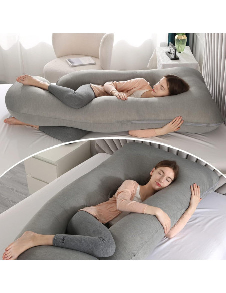 Almohada de Maternidad Elover 57" Refrigerante Gris Oscuro Almohada de Maternidad Elover 57" Refrigerante Gris Oscuro
