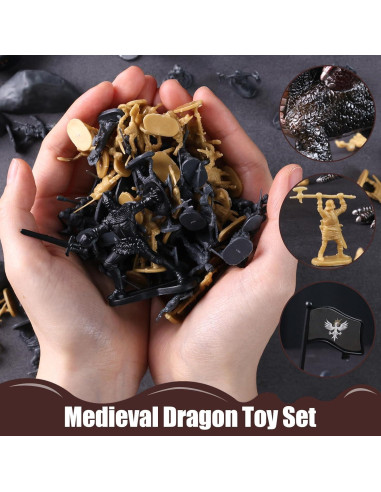Juego de Figuras de Acción 3 Nutrias Dragón Medieval 230PCS