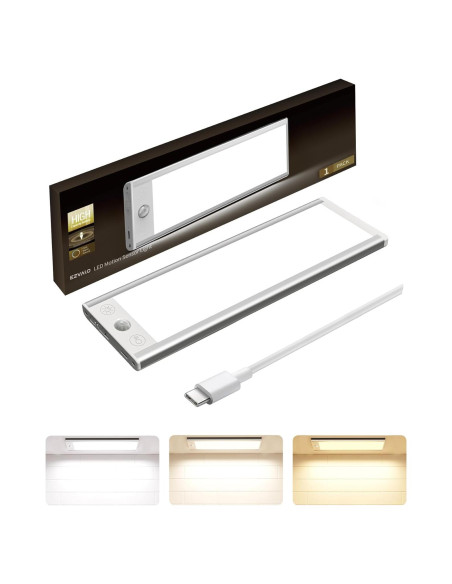 EZVALO Luz Bajo Gabinete 3000mAh 150LM con Sensor Movimiento EZVALO Luz Bajo Gabinete 3000mAh 150LM con Sensor Movimiento