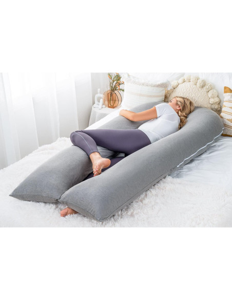 Almohada de Embarazo Meiz 165 cm Enfriadora Gris Almohada de Embarazo Meiz 165 cm Enfriadora Gris