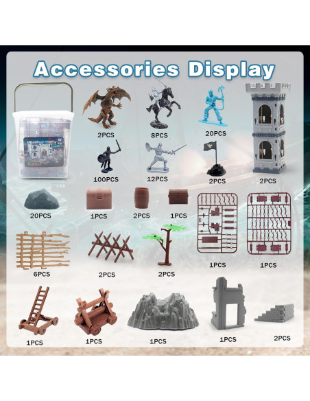 Set Juguete Castillo Medieval Mostop con Soldados y Dragones Set Juguete Castillo Medieval Mostop con Soldados y Dragones