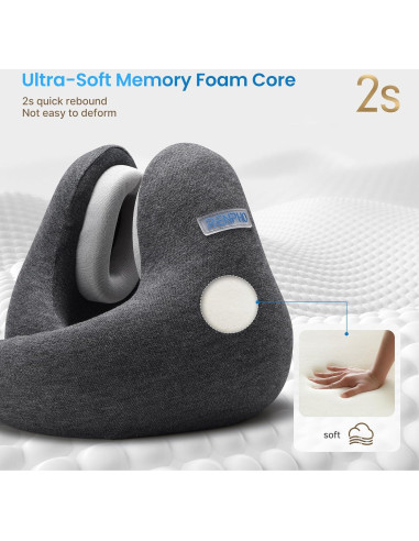 Almohada de Cuello RENPHO con Auriculares y Soporte 360