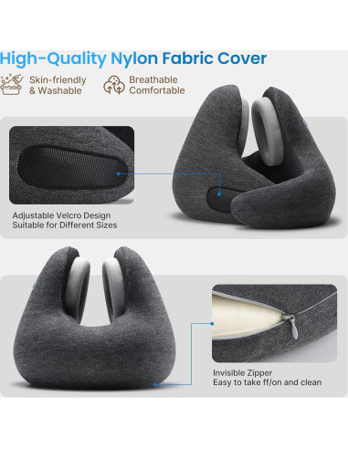 Almohada de Cuello RENPHO con Auriculares y Soporte 360