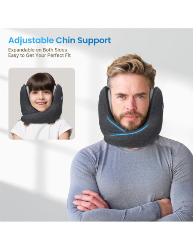 Almohada de Cuello RENPHO con Auriculares y Soporte 360