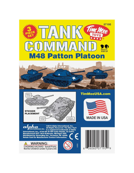 Set de 3 Tanques de Juguete TimMee M48 Patton Azul Set de 3 Tanques de Juguete TimMee M48 Patton Azul