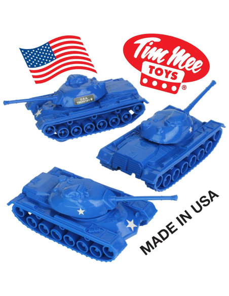 Set de 3 Tanques de Juguete TimMee M48 Patton Azul Set de 3 Tanques de Juguete TimMee M48 Patton Azul