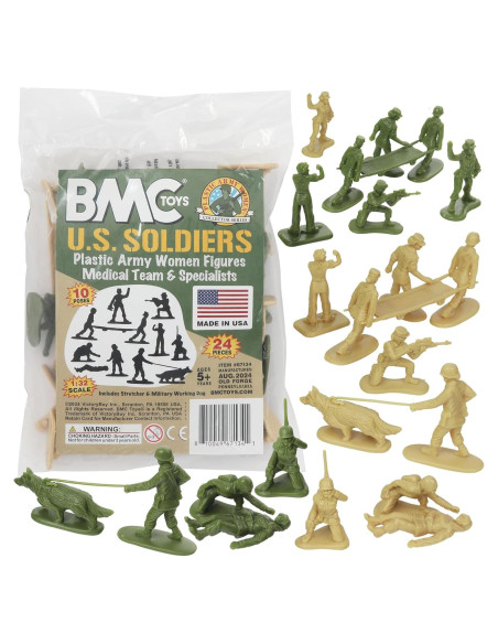 Figuras de Soldados Femeninos Médicos BMC 24pc 1:32 Figuras de Soldados Femeninos Médicos BMC 24pc 1:32