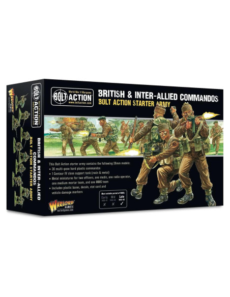 Ejército Inicial Comandos Británicos Warlord 28mm Sin Pintar Ejército Inicial Comandos Británicos Warlord 28mm Sin Pintar