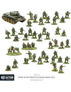 Ejército Inicial Comandos Británicos Warlord 28mm Sin Pintar 2