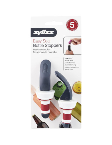 Tapones para Botellas de Vino y Champán Zyliss - Sello Hermético - Set de 2