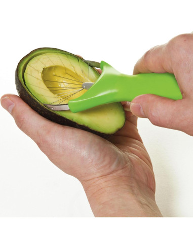 Cortador de Aguacate PrepWorks 3 en 1 Acero Inoxidable Verde