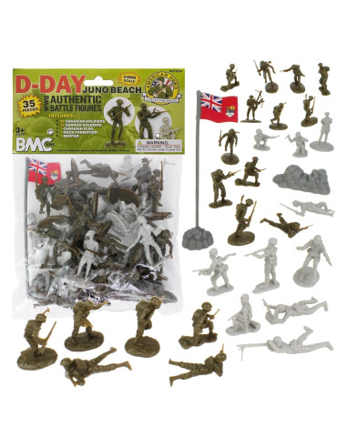 Figuras de Soldados BMC D-Day Playa Juno 35pc Canadienses Alemanes