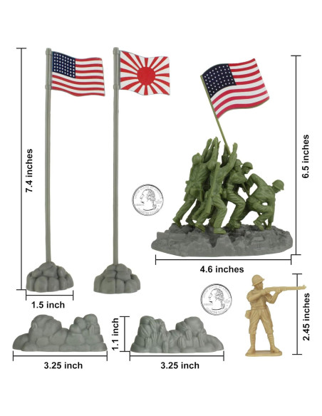 Juego de Soldados de Plástico BMC Iwo Jima 72 Piezas Juego de Soldados de Plástico BMC Iwo Jima 72 Piezas