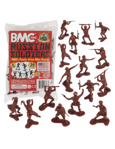 Figuras de Soldados de Plástico BMC Ruso 36pc WW2 5,72cm