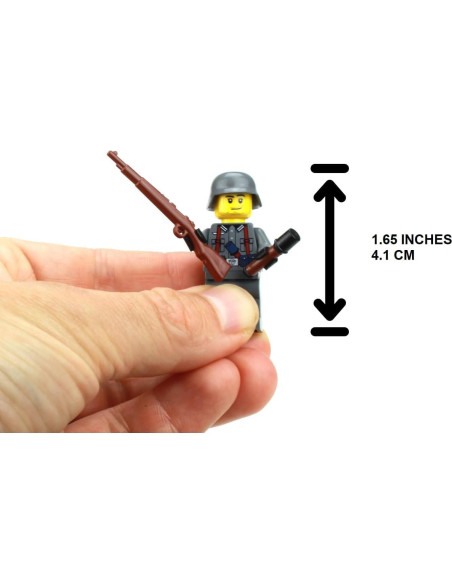 Minifigura Soldado Alemán Kar98 Battle Brick 4,06 cm Minifigura Soldado Alemán Kar98 Battle Brick 4,06 cm