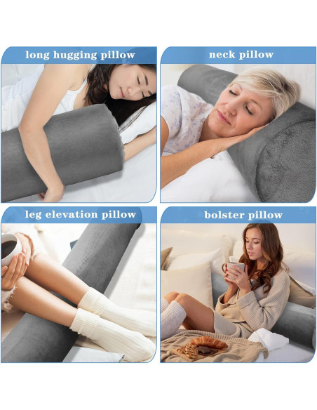 Almohadas Cilíndricas Largas Wesiti 120x19 cm Espuma Viscoelástica Almohadas Cilíndricas Largas Wesiti 120x19 cm Espuma Viscoelástica