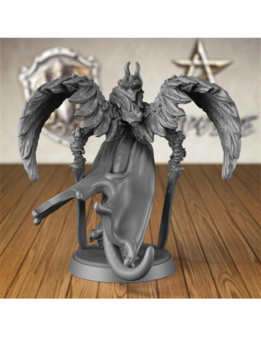 Miniatura Ángel Oscuro AUSPDICE para D&D y RPG - 7,11x6,35 cm