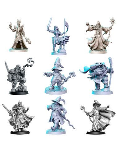 Juego de Miniaturas 40 Piezas TYL para DND y RPGs 32 mm