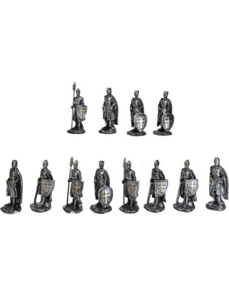 Escultura Castillo Medieval con 12 Caballeros Miniatura Ebros Gift Escultura Castillo Medieval con 12 Caballeros Miniatura Ebros Gift
