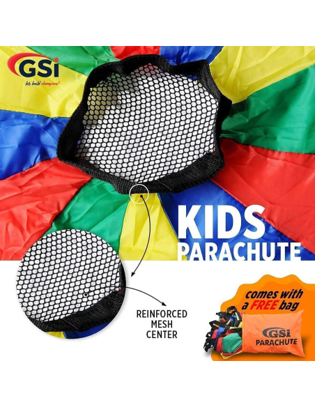 Paracaídas GSI 6 Pies para Niños - Juego Cooperativo Paracaídas GSI 6 Pies para Niños - Juego Cooperativo