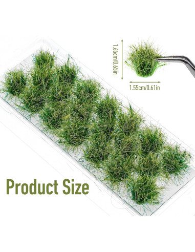 Hierba Estática Lusofie 20Pcs Verde Otoñal para Dioramas