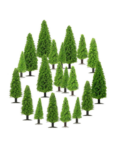 Yetaha 20 Piezas Árboles de Pino Verde Miniatura 5-10 cm