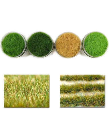 Césped Estático Evemodel 4x35g 5mm Verde para Modelismo