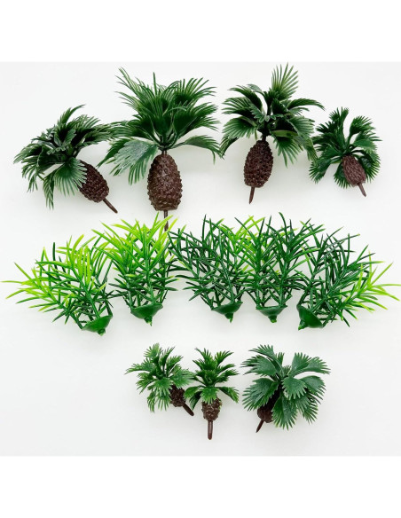 Cayway 12 PCS Árboles Palma de Coco y Césped Miniatura Cayway 12 PCS Árboles Palma de Coco y Césped Miniatura