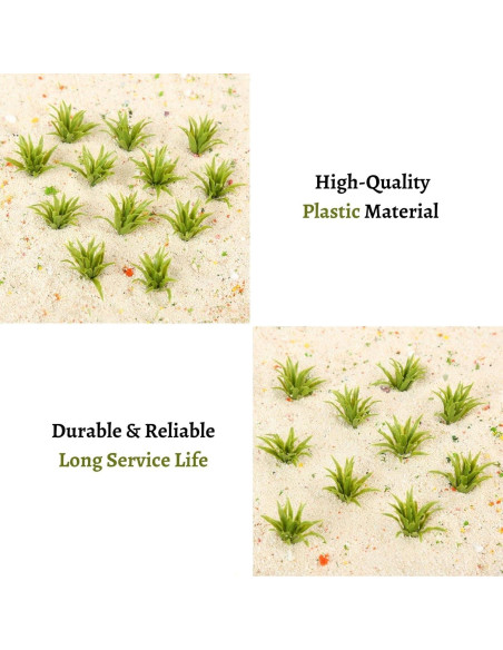 Yetaha 50pcs Plantas Artificiales Verdes 3.3cm para Diorama Yetaha 50pcs Plantas Artificiales Verdes 3.3cm para Diorama