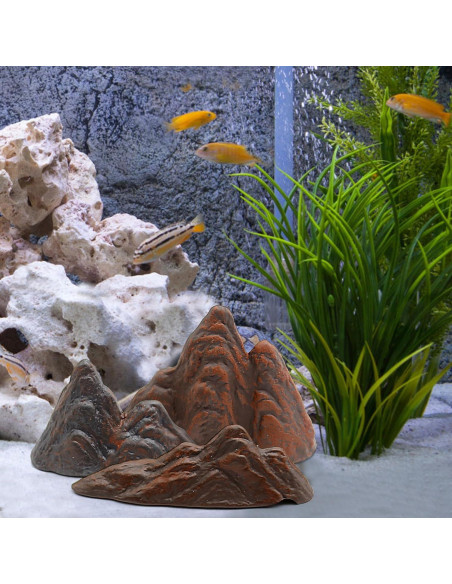 3PCS Decoración Acuario Cerámica Montaña Miniatura Saihisday 3PCS Decoración Acuario Cerámica Montaña Miniatura Saihisday