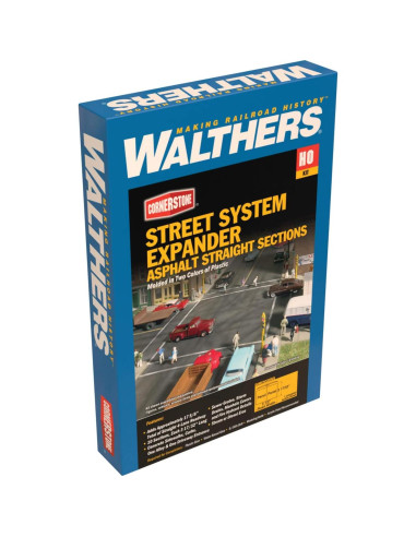 Kit de calles de asfalto Walthers Cornerstone HO 63 cm