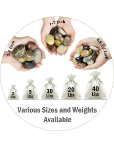 Piedras de Río Grava FANTIAN 2,27 kg Decorativas Jardín 2