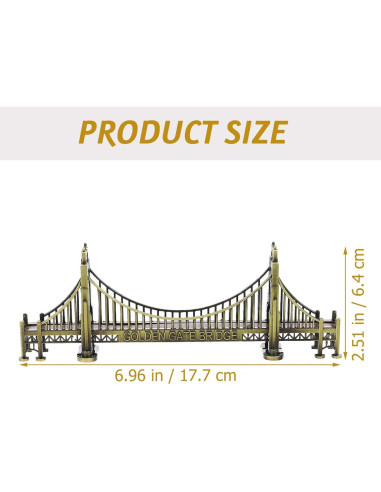 Modelo Puente Golden Gate Veemoon 6.35 cm Metal Decoración
