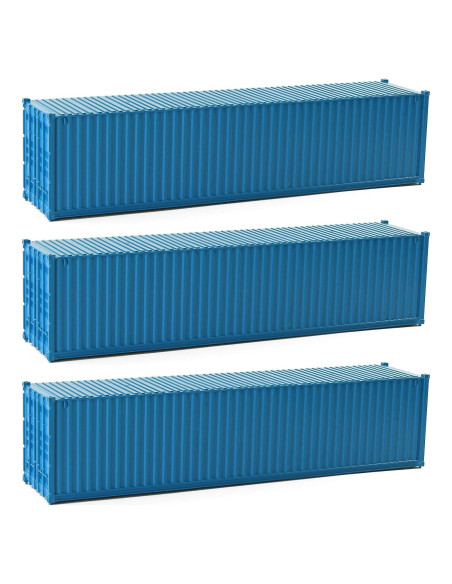3 Contenedores de Escala HO 1:87 Azul Claro EVEMODEL 3 Contenedores de Escala HO 1:87 Azul Claro EVEMODEL