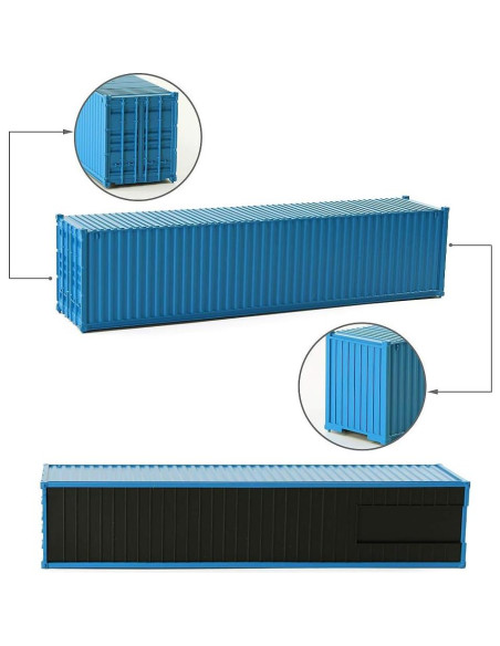 3 Contenedores de Escala HO 1:87 Azul Claro EVEMODEL 3 Contenedores de Escala HO 1:87 Azul Claro EVEMODEL