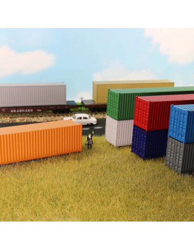 3 Contenedores de Escala HO 1:87 Azul Claro EVEMODEL