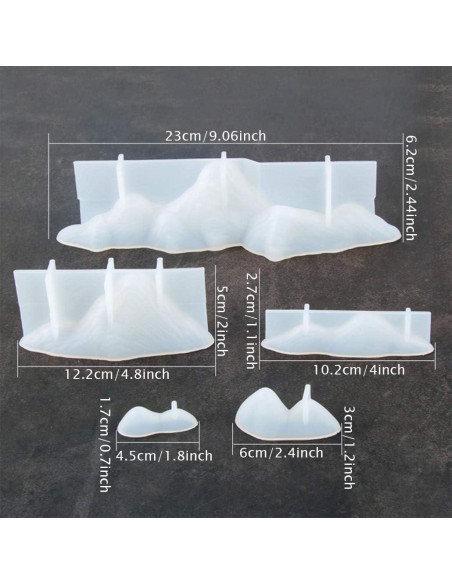 5 Moldes de Silicona para Roca TikooTik - Proyectos de Resina 5 Moldes de Silicona para Roca TikooTik - Proyectos de Resina