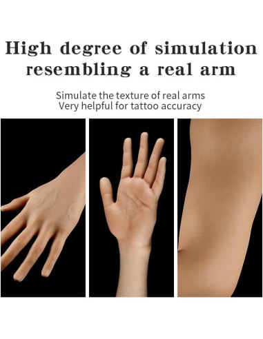 Brazos de Silicona para Tatuajes TASRANK - Realistas 63.5 cm