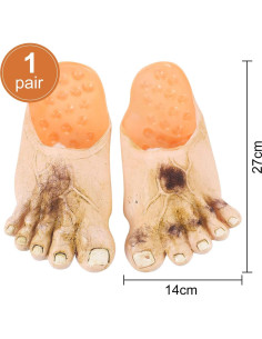 Zapatillas Gigantes Peludas de Halloween SATINIOR 25,4 cm 2
