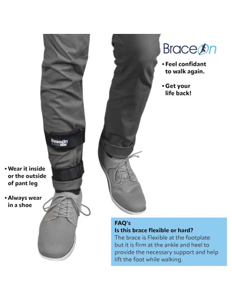 Férula AFO S-Type BraceOn para pie caído, unisex Férula AFO S-Type BraceOn para pie caído, unisex