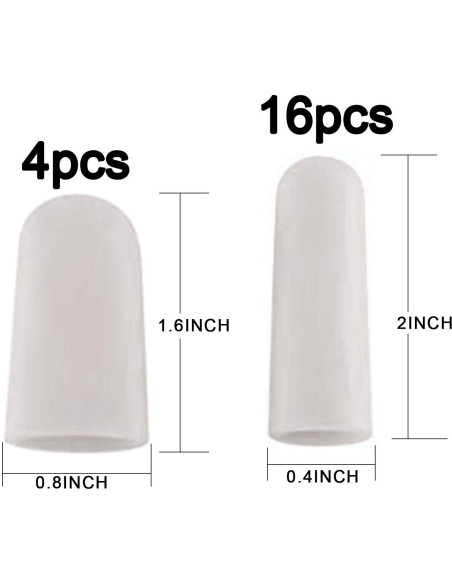 Guantes Protectores de Dedos ANCIRS Gel - 20 Piezas Blancas Guantes Protectores de Dedos ANCIRS Gel - 20 Piezas Blancas