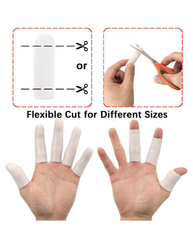 Guantes Protectores de Dedos ANCIRS Gel - 20 Piezas Blancas
